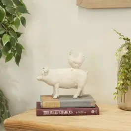 Stacking Farm Animal Statue Pig and Hen Exclusive Offer