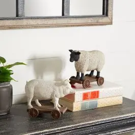Wheeled Farm Animal Figure Set of 2 Exclusive