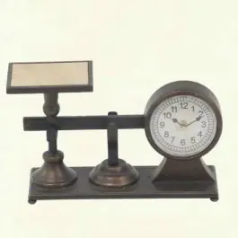 Reproduction Wood and Metal Scale With Clock No Minimum Order