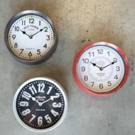 9 Inch Round Wall Clock Set of 3 Super Sale