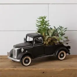 Place Order Antiqued Black Vintage Inspired Tabletop Truck