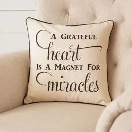 New Arrival Grateful Heart Accent Pillow