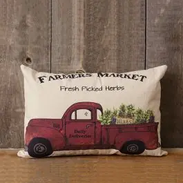 Farmers Market Truck Accent Pillow Budget