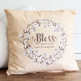 Bulk Order Bless Our Home Throw Pillow