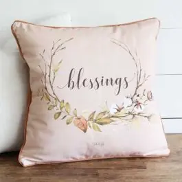 Blessings Throw Pillow Crafted