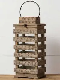 Trusted Brand Rustic Ruler Candle Lantern