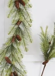 Next Day Delivery Pine Garland With Cones