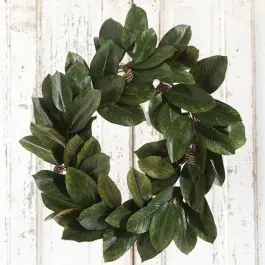 Farmhouse Magnolia Leaf Wreath Wholesale
