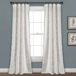 One Day Deal Classic Chenille Trellis Curtain Panel Set of 2