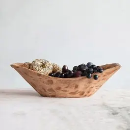 Get Yours Carved Mango Wood Boat Bowl