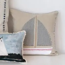Sailboat Applique Accent Pillow Bargain
