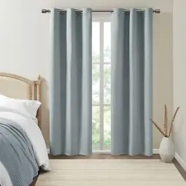 Textured Solid Room Darkening Curtain Panel Set of 2 Top Pick