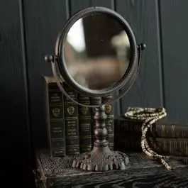 New Arrival Cast Iron Mirror On Stand
