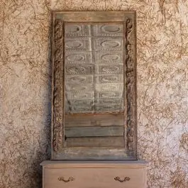 Distressed Resin Mirror Genuine