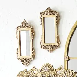 Ornate Gold Rectangle Mirror Set of 2 Next Day Delivery