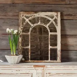 Reclaimed Wood Framed Palladium Wall Mirror Low Price