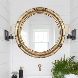 Framed Metal Porthole Mirror Top Rated