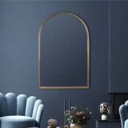 Grab Now Golden Metal Arch Framed Wall Mirror