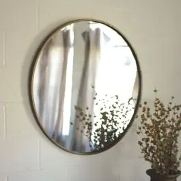 Simple Stylings Antiqued Bronze Frame Mirror Genuine