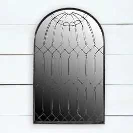 Iron Cage Arched Decorative Mirror Weekend Sale