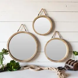 Price Cut Rope Hanging Mirror Collection Set of 3