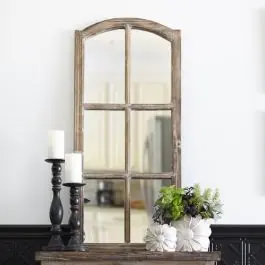Big Sale 43 Inch Arched Mirror With Wood Frame