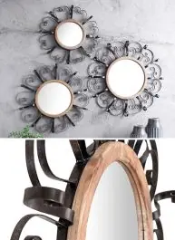 Best Price Scroll Frame Wall Mirror Collection Set of 3