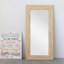 Framed Found Wood Ruler Wall Mirror Bargain