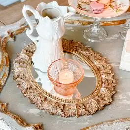 Ornate Gold Oval Mirror Professional Grade