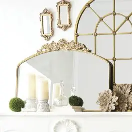 Final Sale Ornate Scroll Arched Accent Mirror