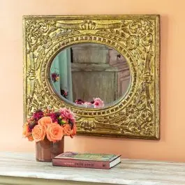 Don’t Miss Out Ornate Elegance Rosette Carved Wood Framed Mirror