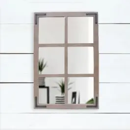 Rustic Wood Window Wall Mirror Shop Now