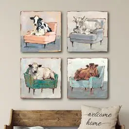 Lounging Cow Wall Art Money Back Guarantee