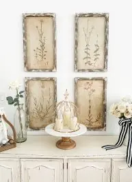 Framed Field Botanical Prints Set of 4 Best Choice