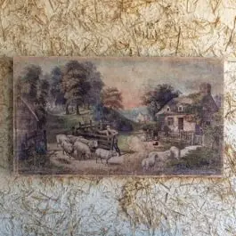 Cottage Sheep Aged Gallery Wrapped Print Latest