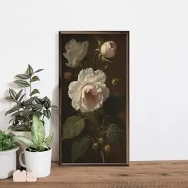 Vintage Ivory Peonies Framed Wall Art Reduced Price