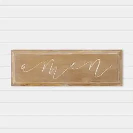 Framed Wooden Amen Sign Handmade