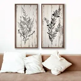 Trending Chippy Floral Stem Framed Wall Art