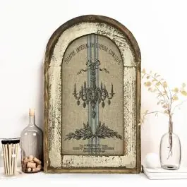 Grain Stripe Chandelier Framed Linen Wall Art Reduced Price
