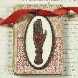 Instant Buy Heart In Hand Cast Iron Plaque Set of 2