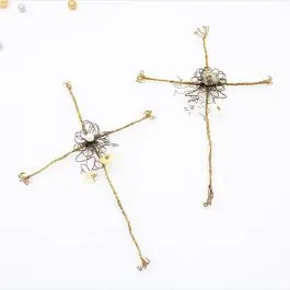 Twisted Wire Cross Wall Decor Set of 2 Discount
