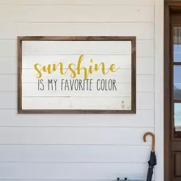 Shop Now Sunshine Is My Favorite Color Whitewash Wall Art