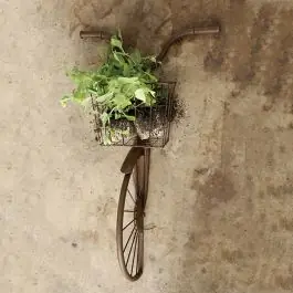 Money Back Guarantee Iron Bike Wall Decor With Basket