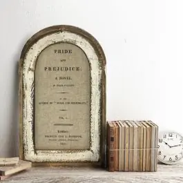 Save Now Framed Linen Pride And Prejudice Wall Art