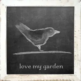 Rustic Framed Chalk Love My Garden Wall Art High Quality