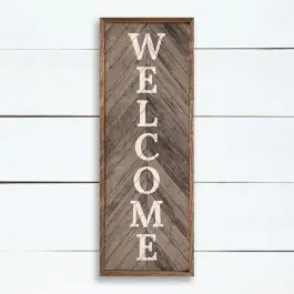 Vertical Welcome Wall Sign Save Now