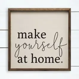 Make Yourself At Home White Wall Art Exclusive