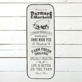 Discount Life Is Better On The Farm Metal Farmers Market Sign Wall Decor