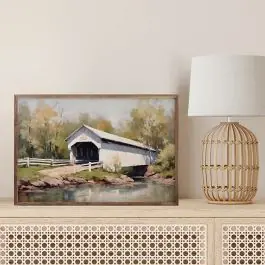 Authentic White Bridge Framed Wall Art