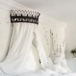 Affordable Metal Crown Curtain Canopy
